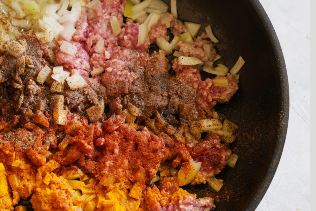 Sauté the Meat and Onion